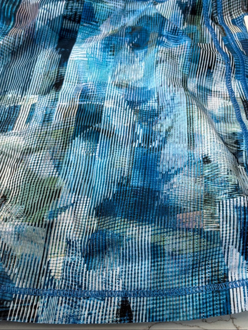 NWT Size 12 Lululemon Blue Abstract Print Athletic Skort Stay Put Short Trim 68 - Picture 3 of 14